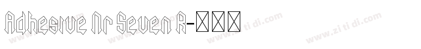 Adhesive Nr Seven R字体转换